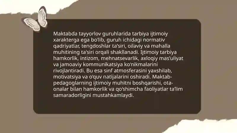 Maktabda Tayyorlov Guruhlarida Tarbiya Ijtimoiy Hodisa va Pedagogik Jarayon Ekanligi 3