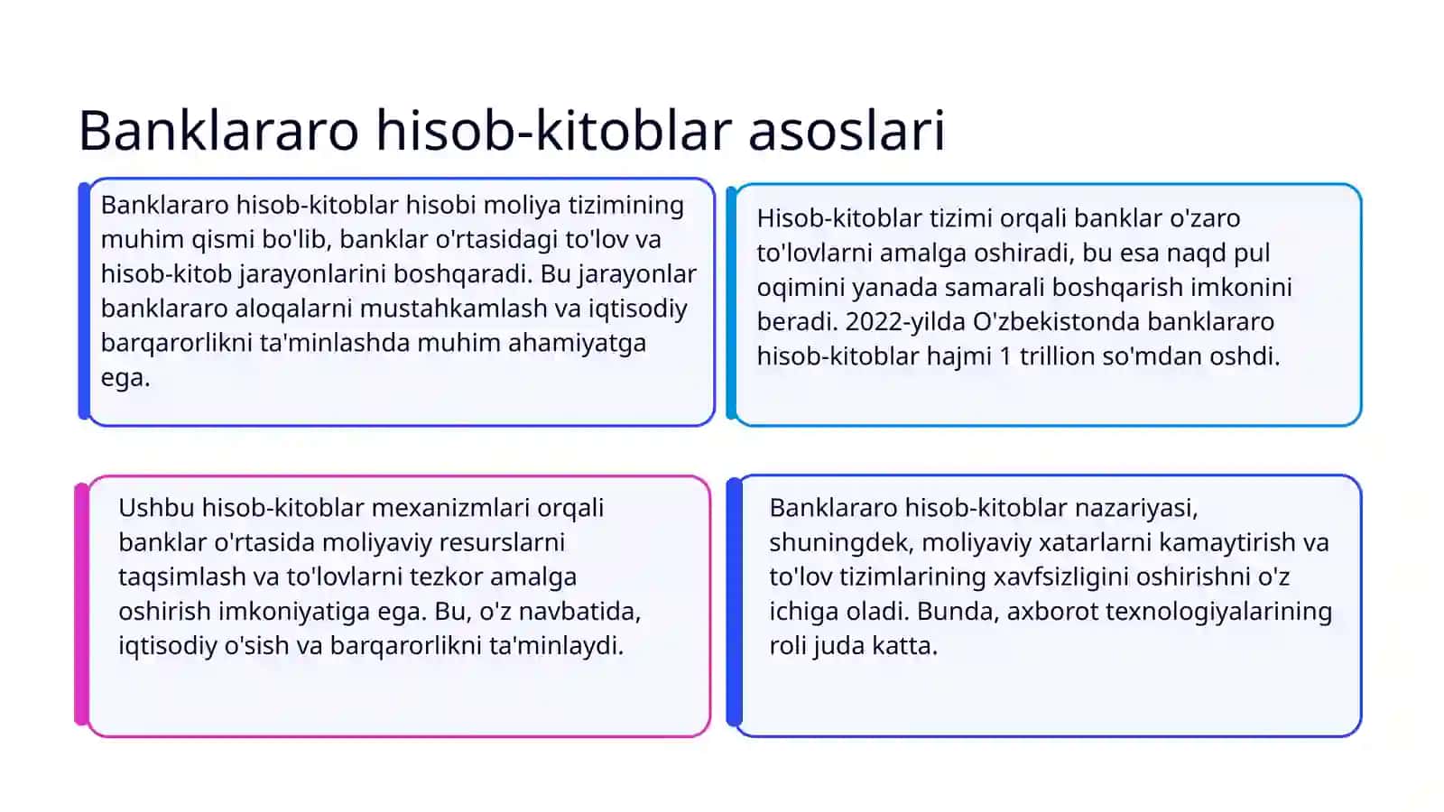 Banklararo hisob-kitoblar hisobi 3