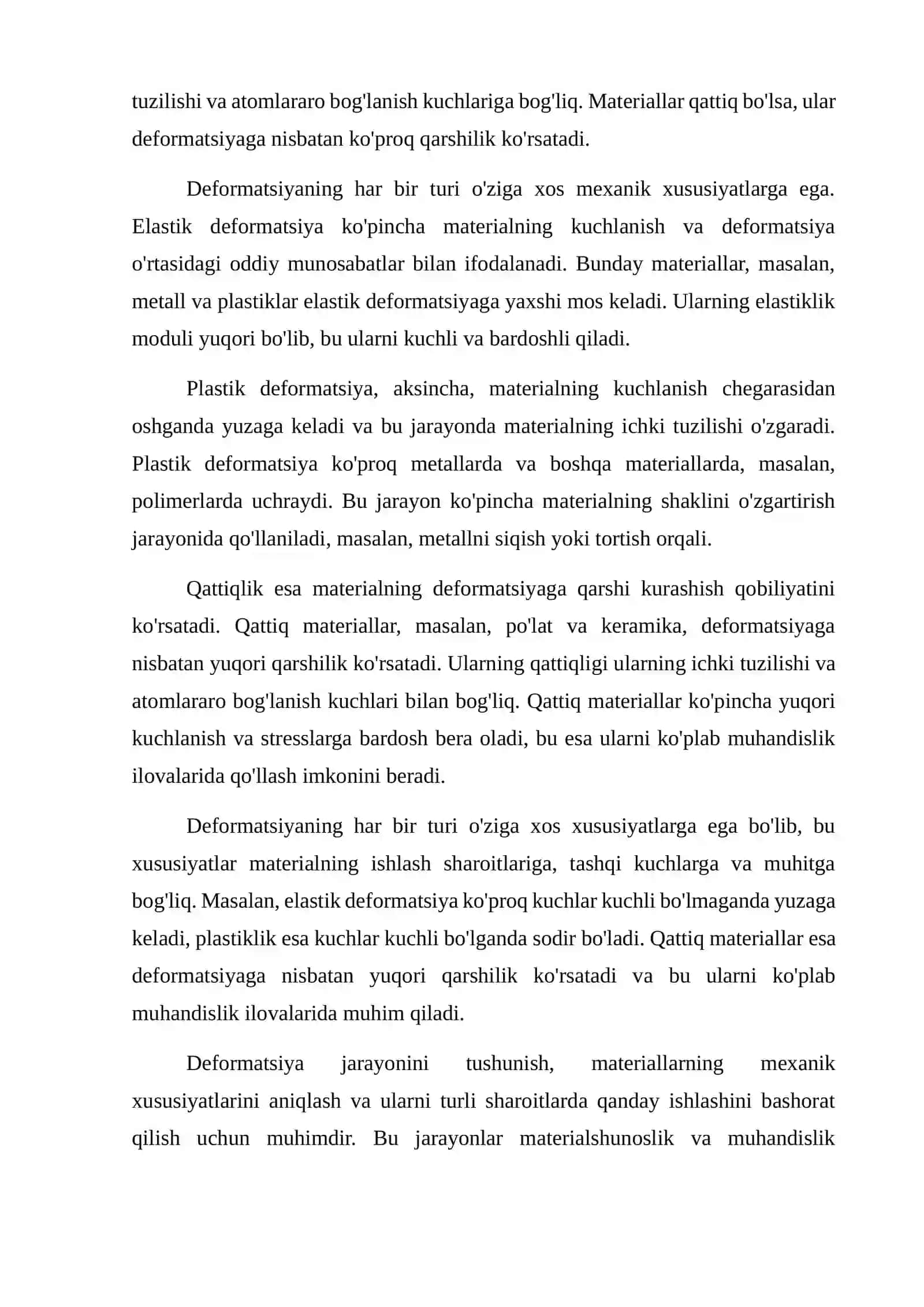 Deformatsiya va choʻzilish 3