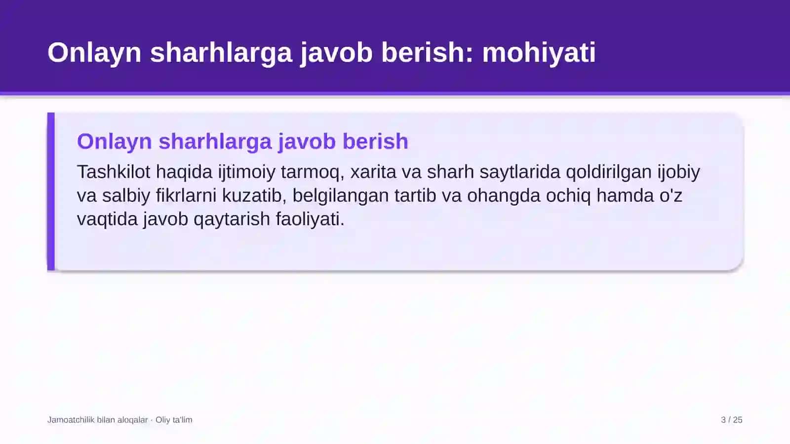 oziq ovqat sanoatida onlayn sharhlarga javob berish 6322 3