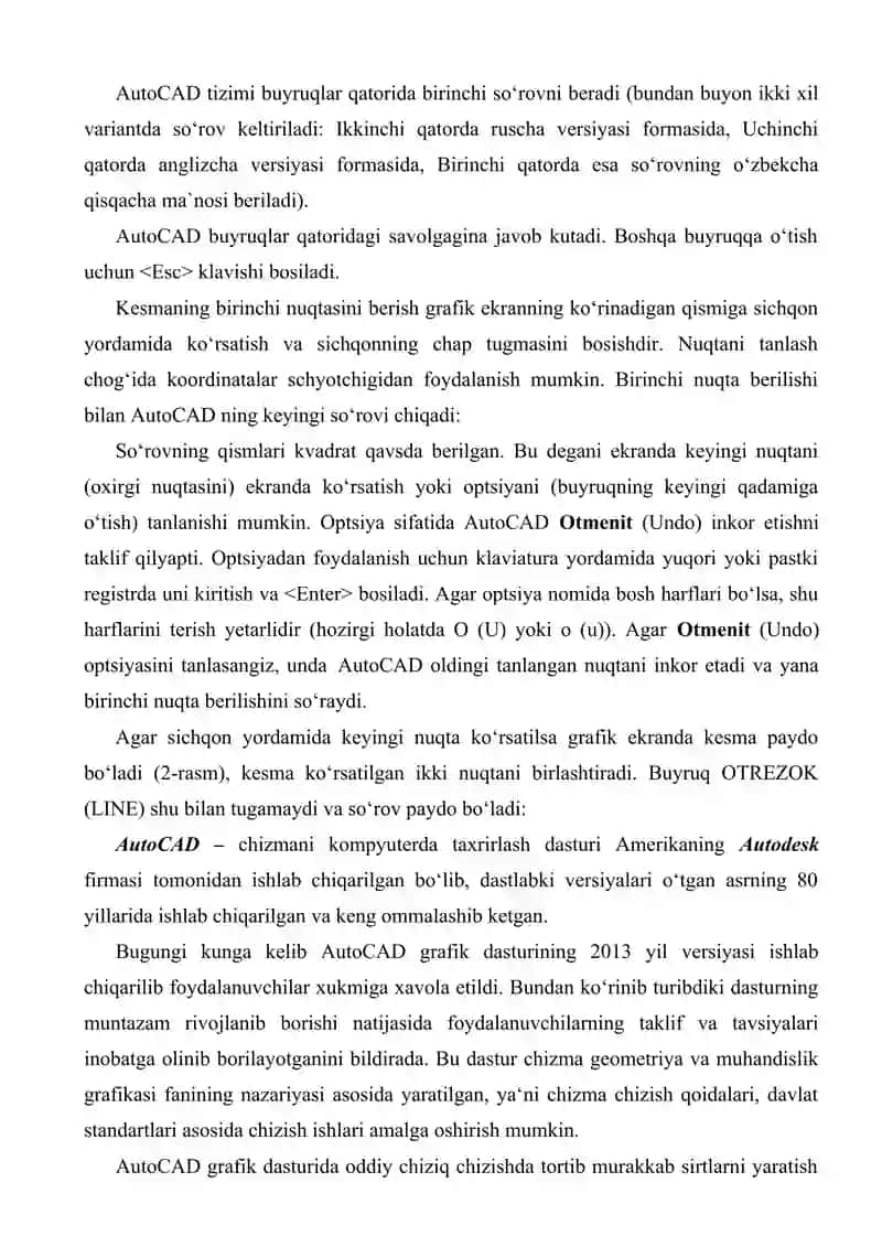 CAD DASTURLARIDA CHIZMALARNI LOYIHALASH QOIDALARI USLUBLARI VA AXAMIYATI 3