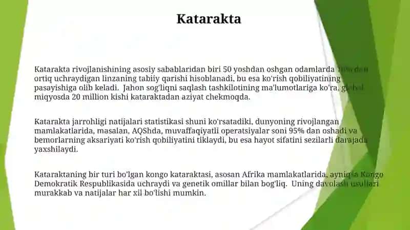 Ko‘rish analizatorlari patalogiyasi va ko‘z kasalliklari etilogiyasi 3