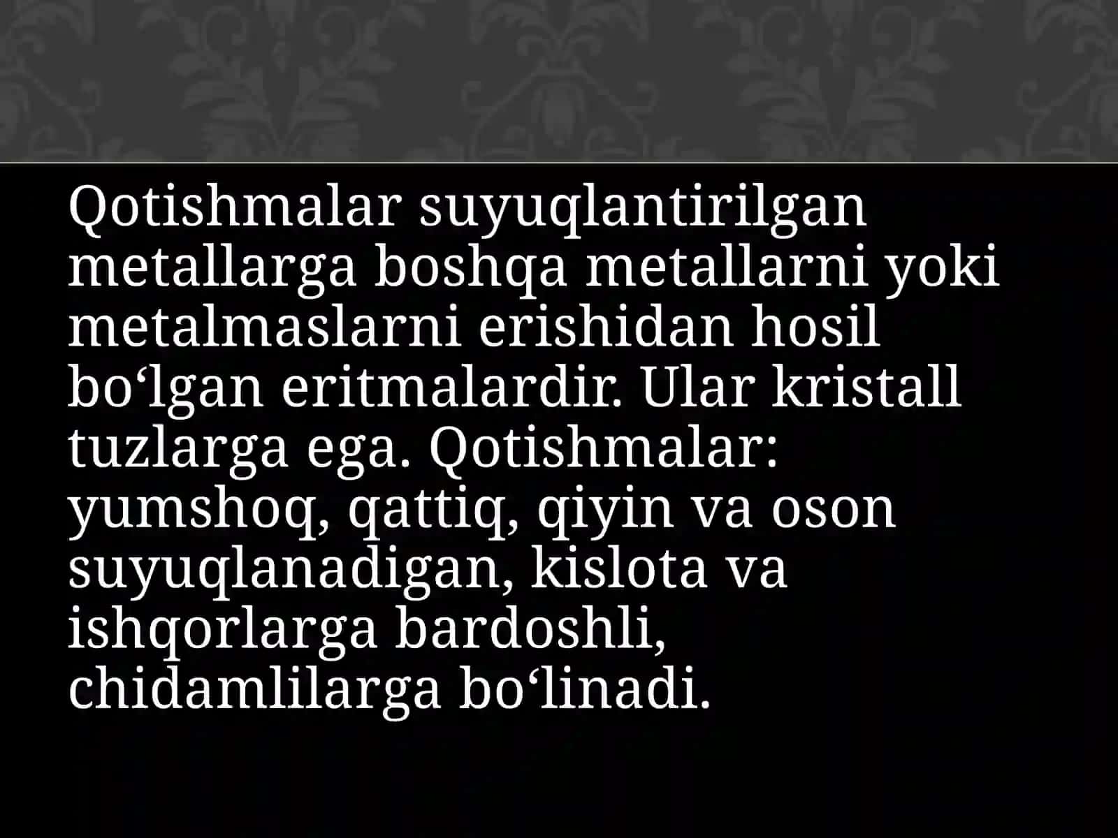 qotishmalar 3