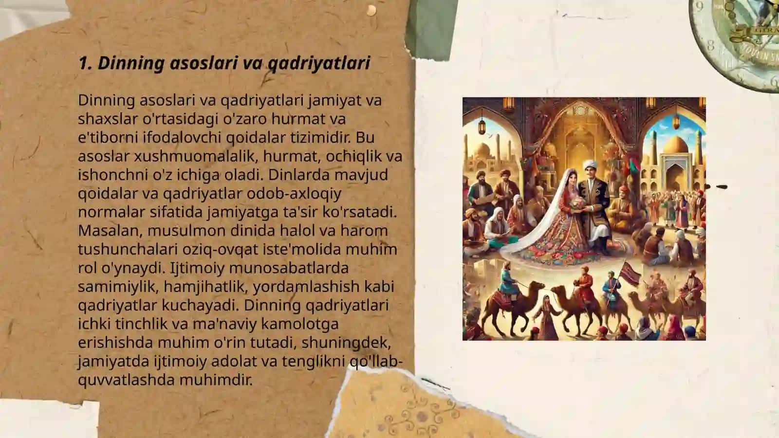 Dinning asoslari va qadriyatlari 3
