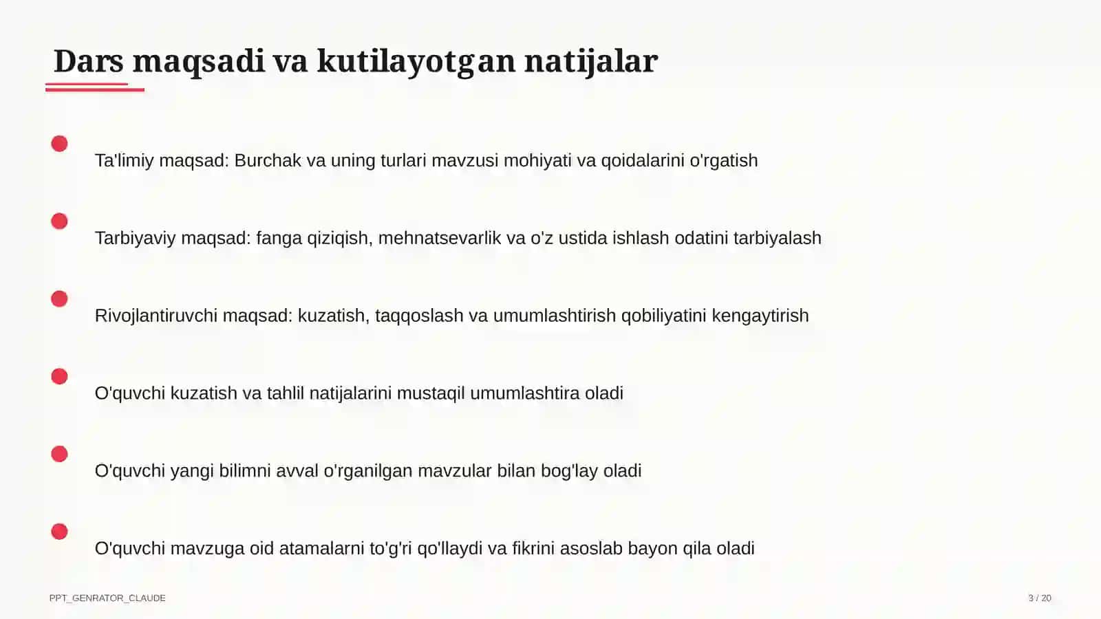 Burchak va uning turlari (4-sinf) 3