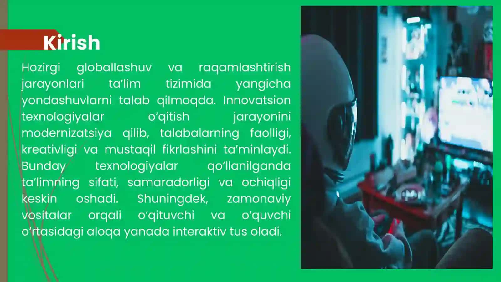 Innovatsion texnologiyalar ta'lim sifatini oshirish manbai sifatida 3