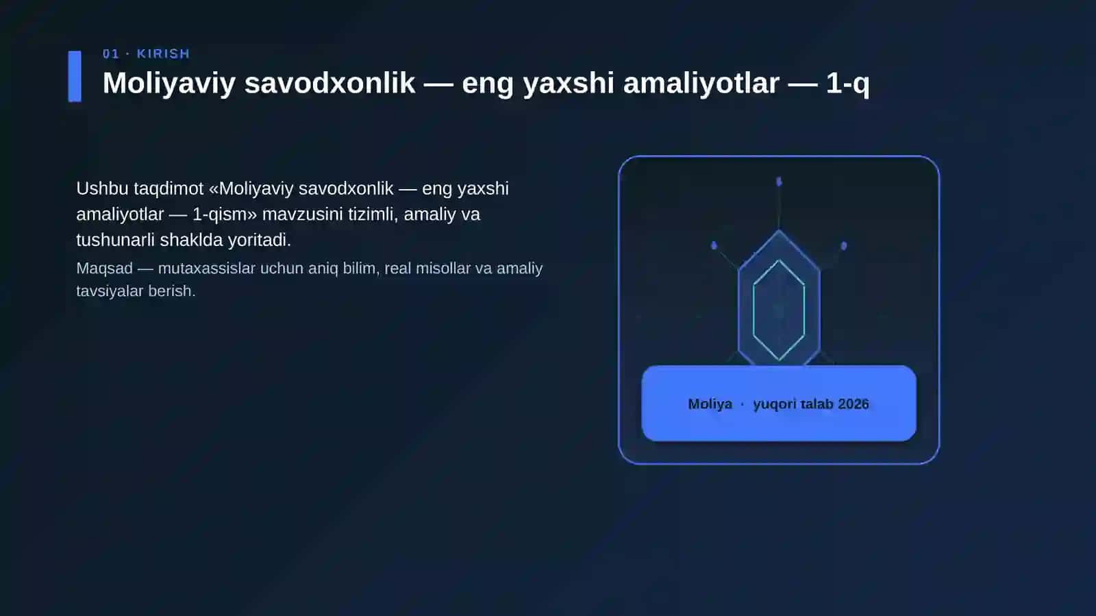 Moliyaviy savodxonlik — eng yaxshi amaliyotlar — 1-qism 3