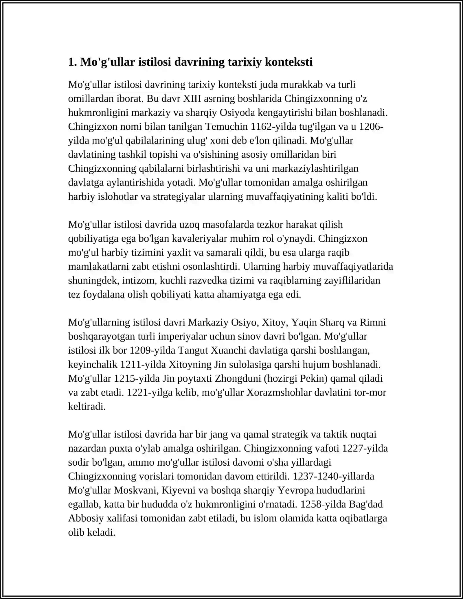 MO‘G‘ULLAR ISTILOSI DAVRI ADABIYOTI. DRAMATURGIYANING VUJUDGA KELISHI 3