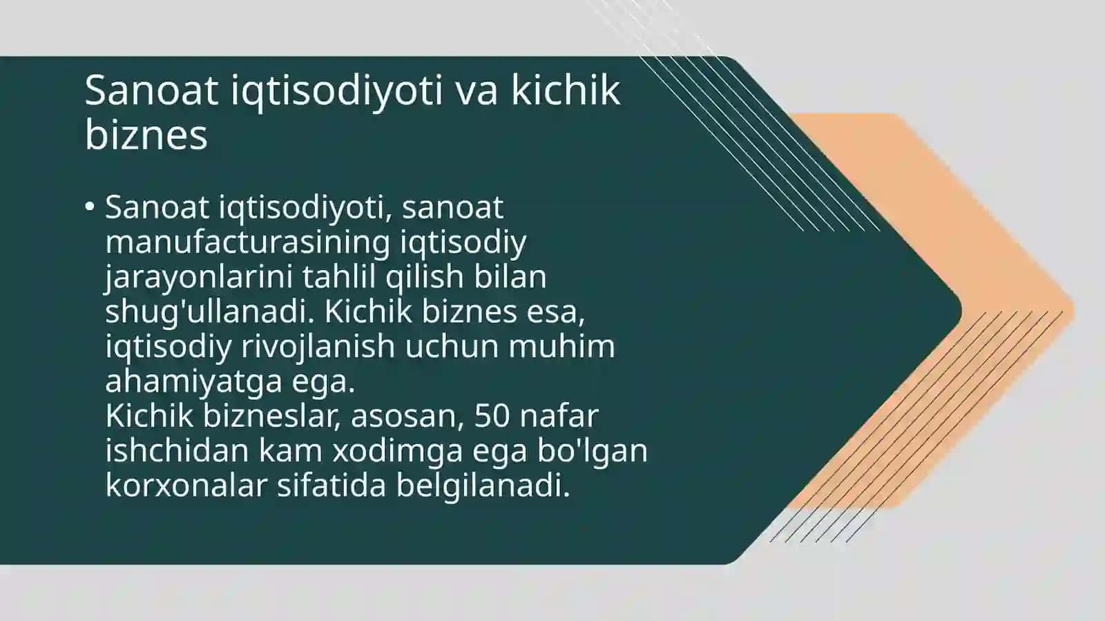 Kichik biznesni rivojlantirish istiqbollari 3