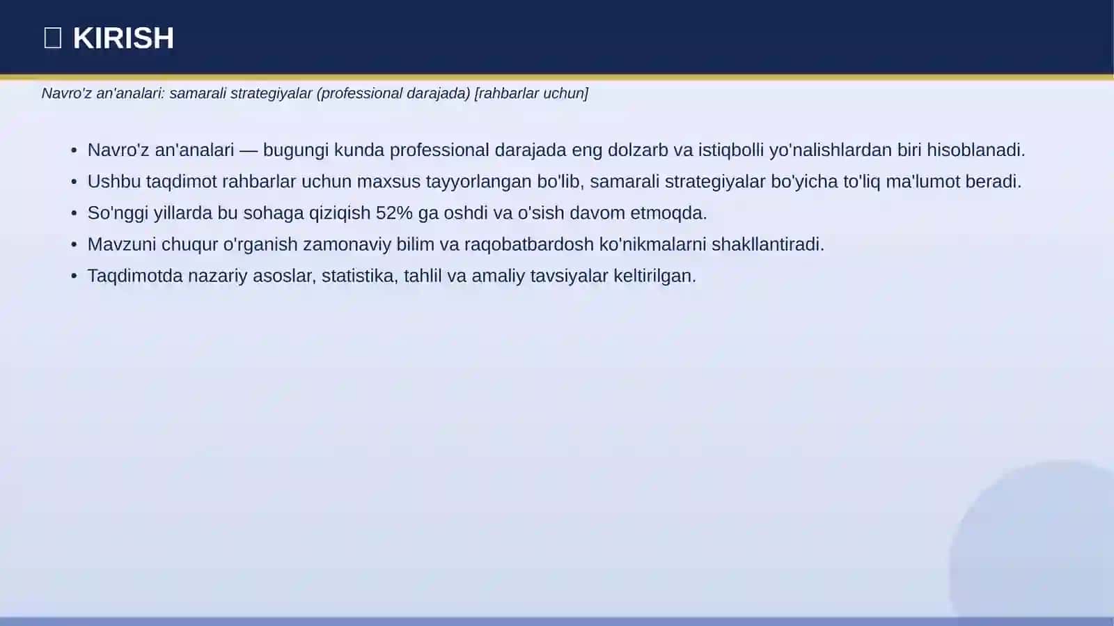 Navro'z an'analari: samarali strategiyalar (professional darajada) [rahbarlar uchun] 3