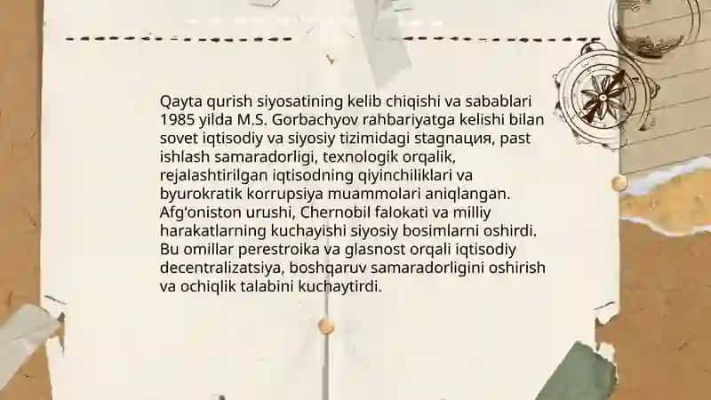 Qayta qurish siyosati 3