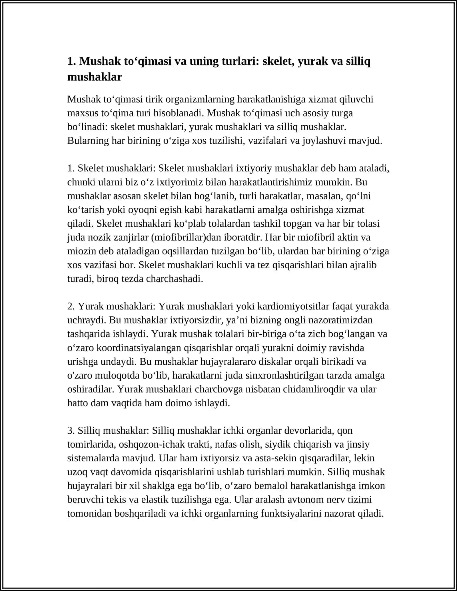 MUSKUL TIZIMI FIZIOLOGIYASI 3