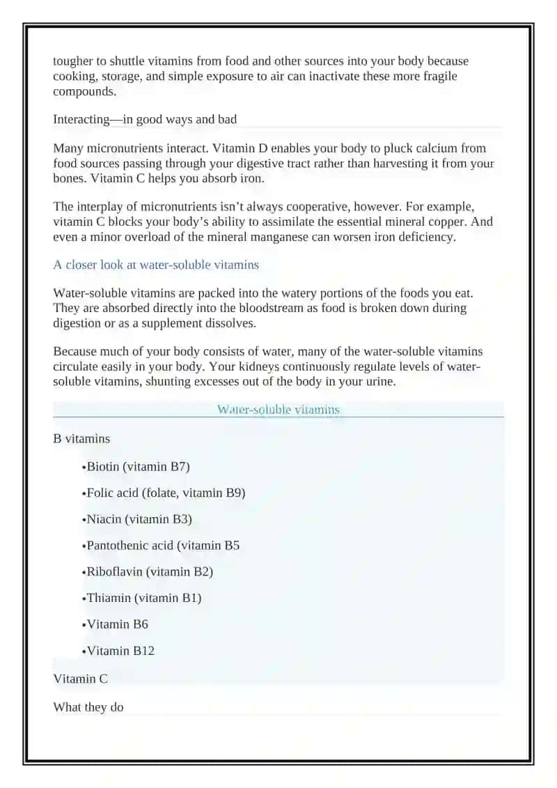 Vitamins and Minerals 3