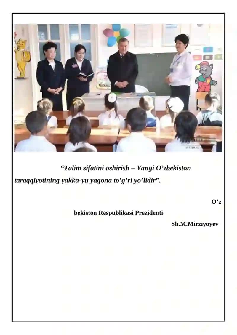 "MAKTABGACHA TA’LIM TASHKILOTI TARBIYACHISI" YO’NALISHI 3