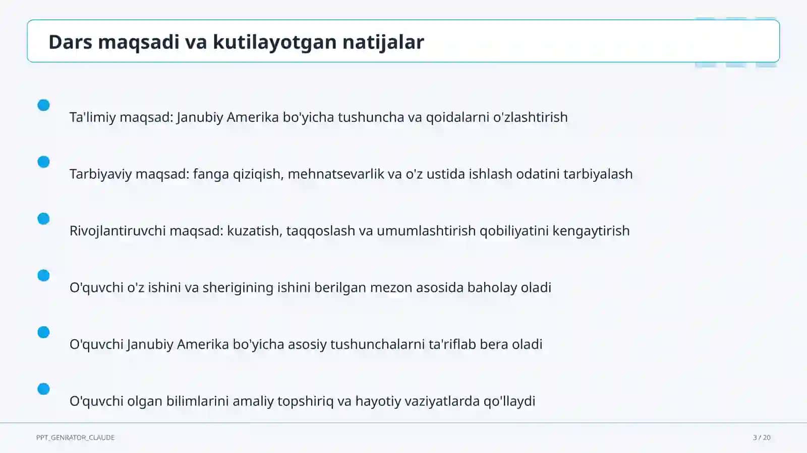 Janubiy Amerika (7-sinf) 3
