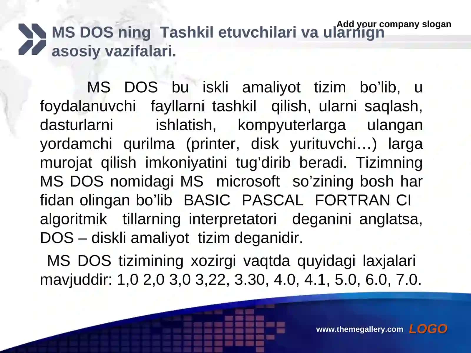 MS DOS asosiy vazifalari 3