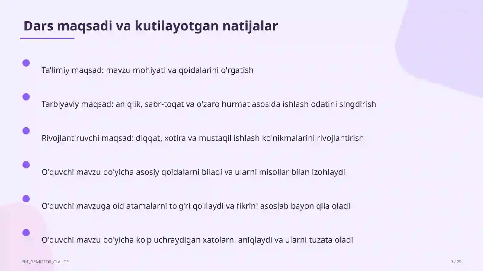 Bir o'zgaruvchili chiziqli tenglamalar (7-sinf) 3