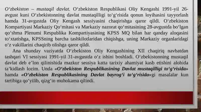 O‘zbekistonning eng yangi tarixi 3