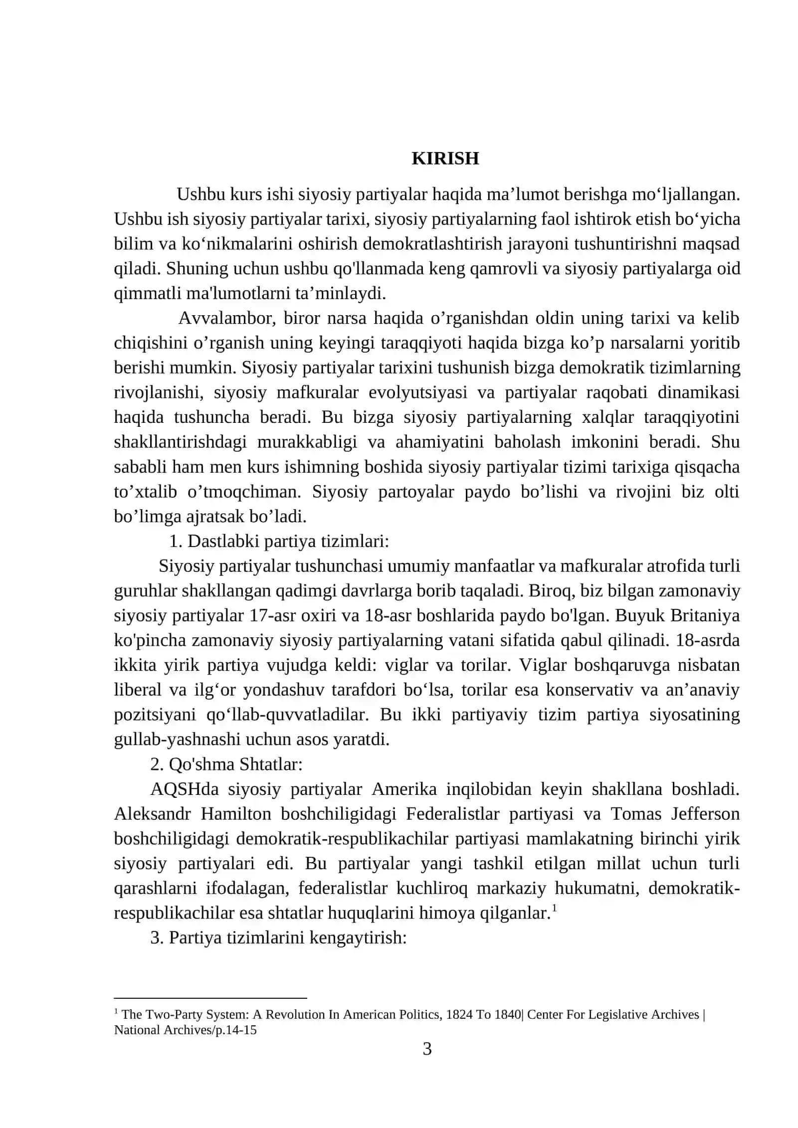 Siyosiy partiyalar va  siyosiy partiya tizimlari 3