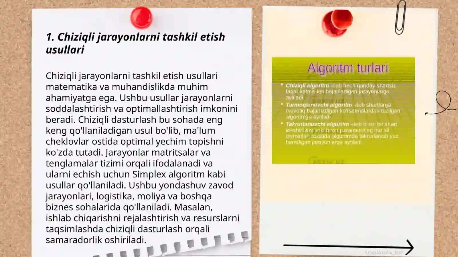 Chiziqli, Tarmoqlanuvchi va Takrorlanuvchi jarayonlarni tashkil etish(Algoritm va dastur) 3