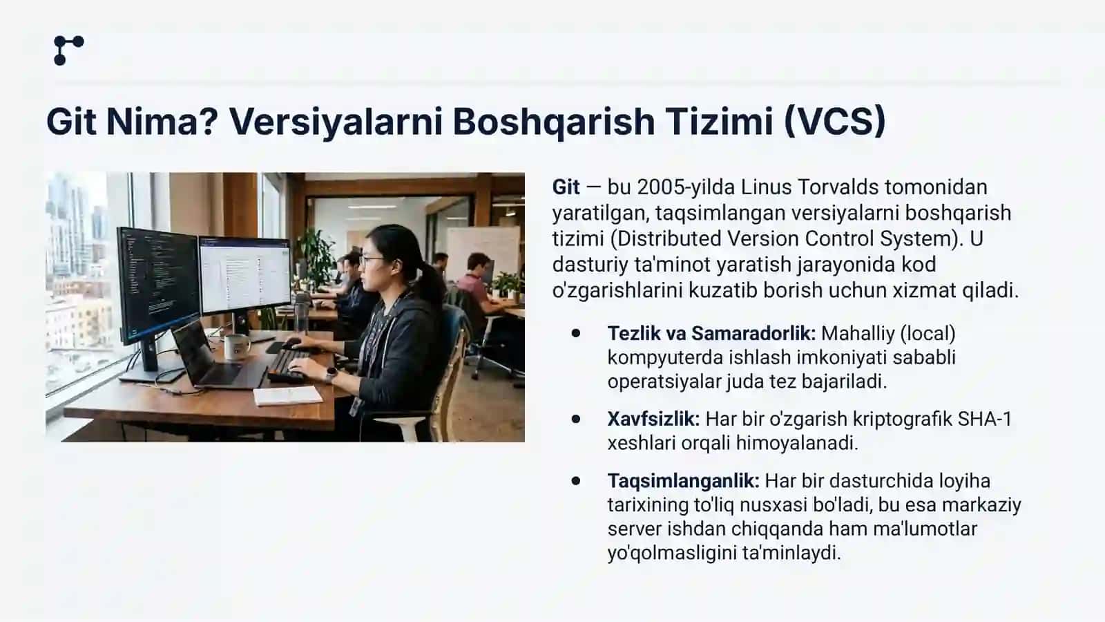 Git va GitHub orqali jamoaviy dasturlash asoslari | 15 slayd 3