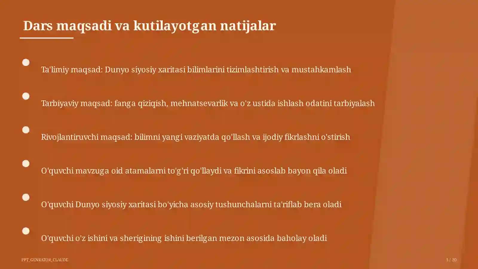 Dunyo siyosiy xaritasi (10-sinf) 3