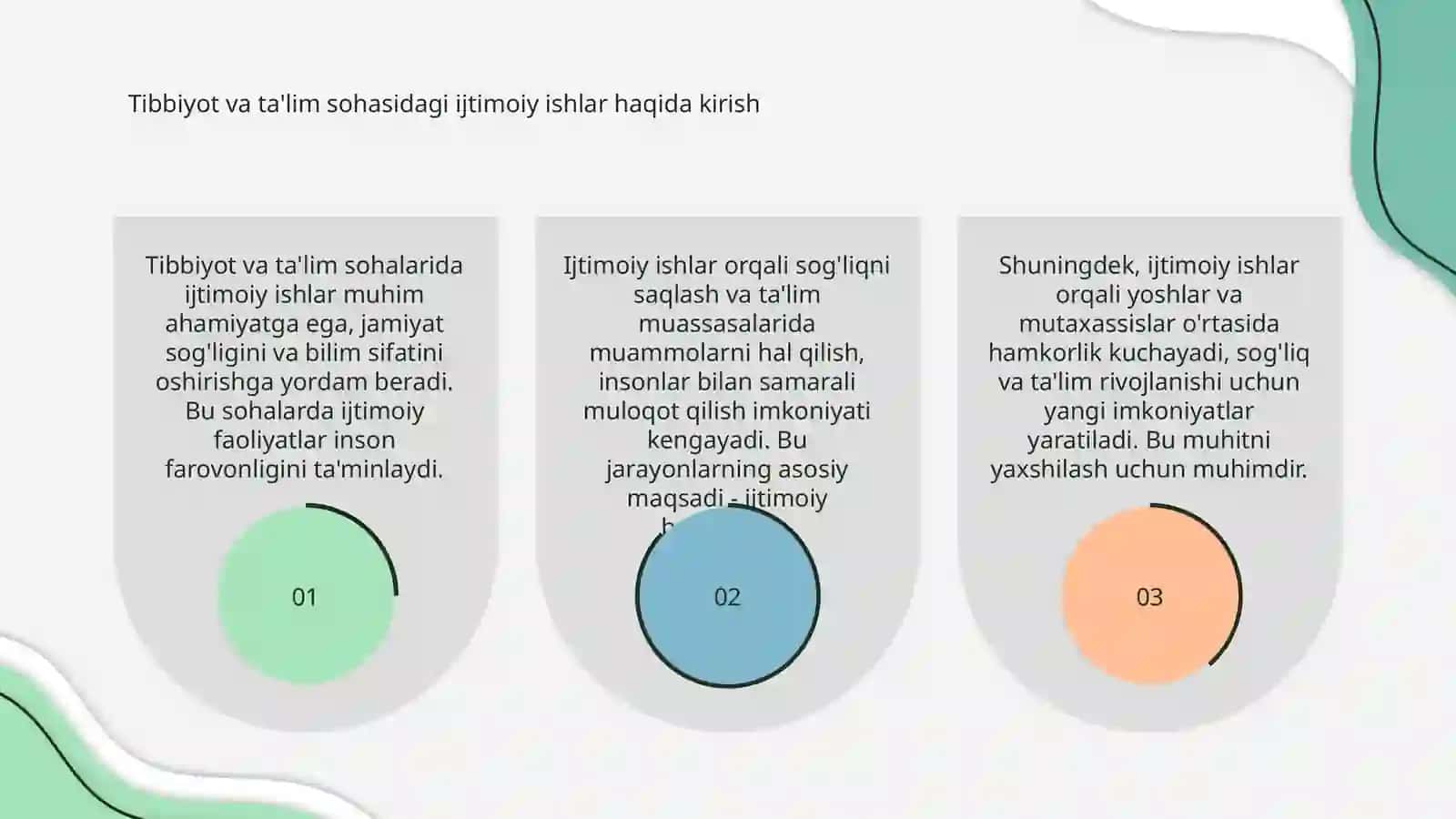 Tibbiyot va taʼlim sohasida ijtimoiy ish 3