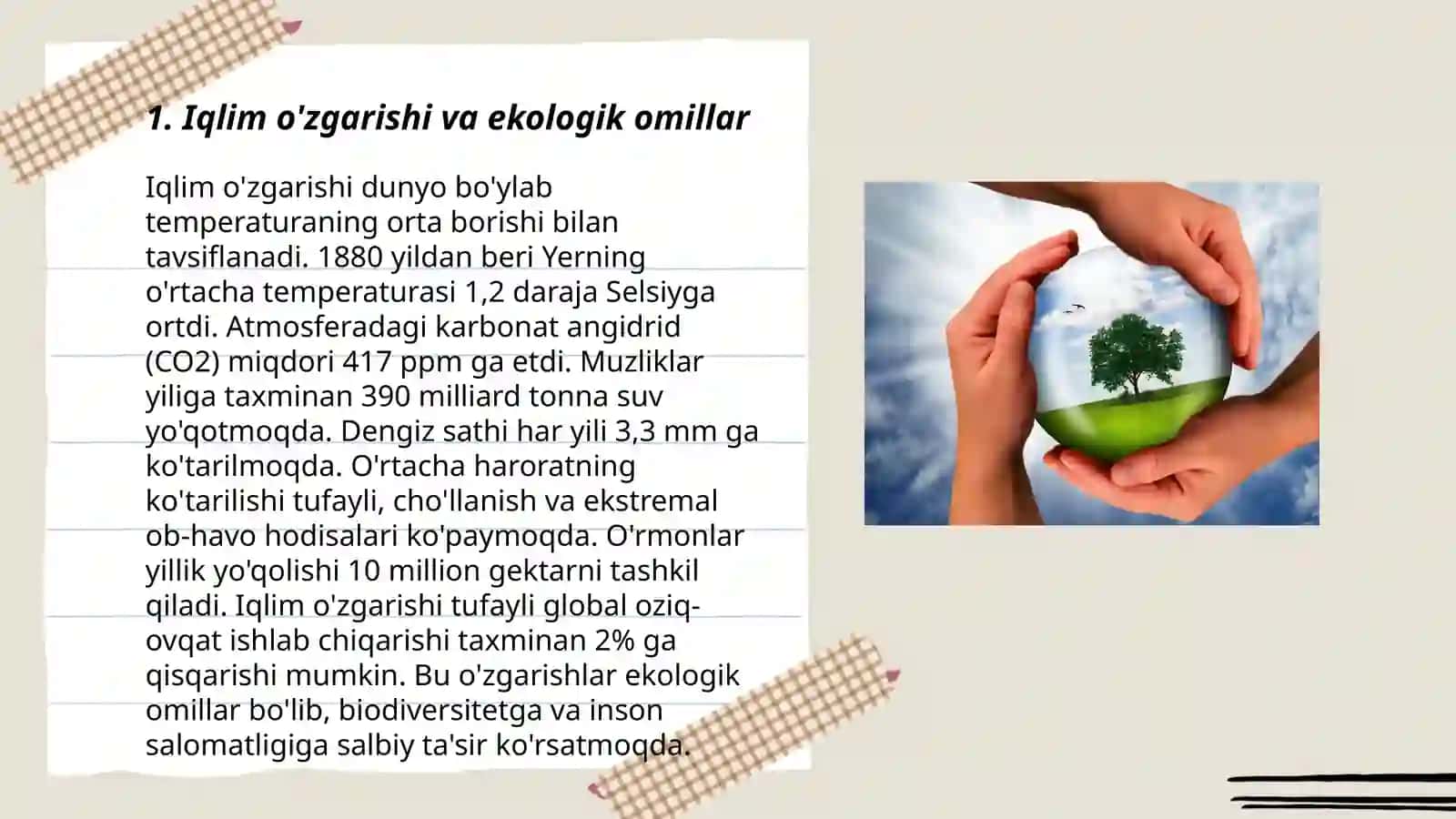 Ekologik omillar va iqlim o'zgarishi 3