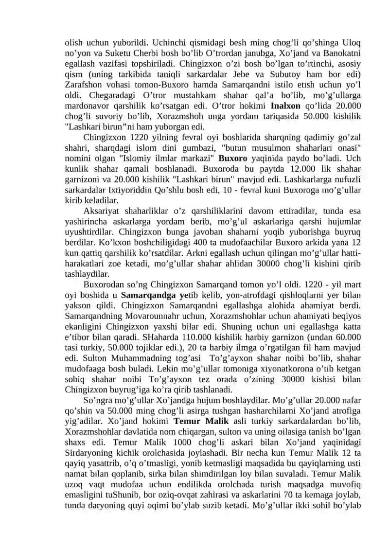 Mo’g’ullar istilosi va zulmiga qarshi kurash. Jaloliddin Manguberdi – mard va jasur ajdodimiz 3
