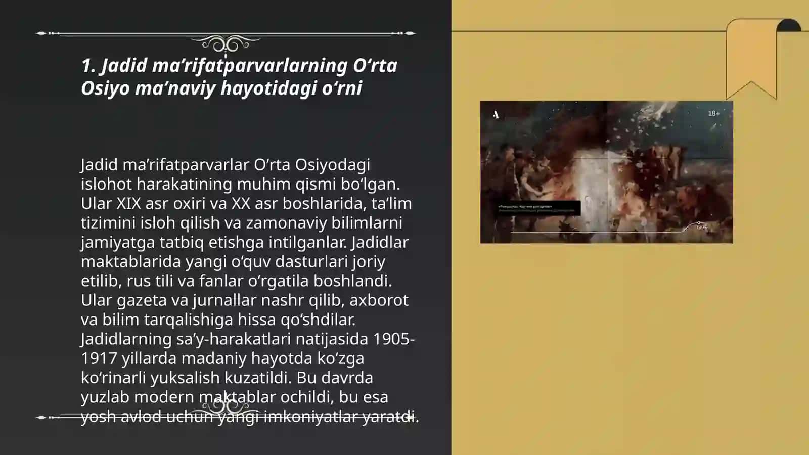 Jadid ma’rifatparvarlarning Oʻrta Osiyo maʼnaviy hayotidagi oʻrni 3