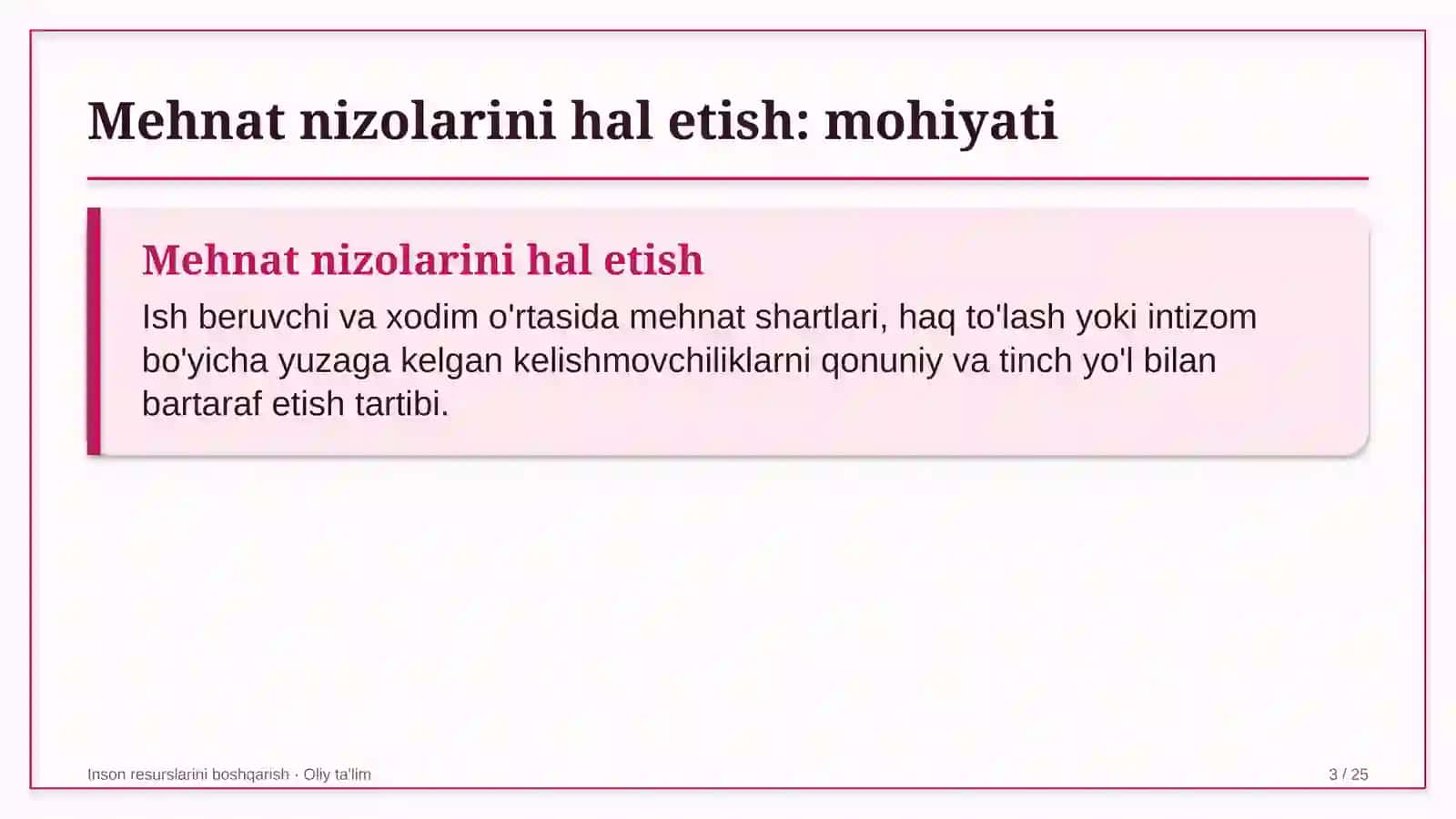 Madaniyat va istirohat bog'larida mehnat nizolarini hal etish 3