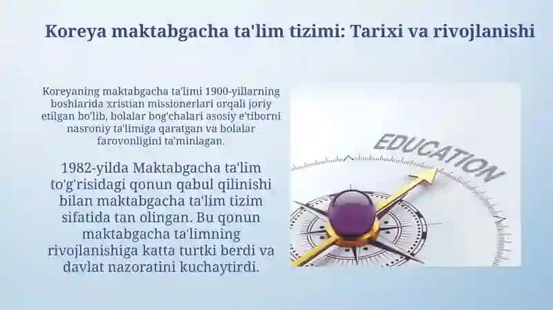 Koreya maktabgacha ta'lim tizimi 3