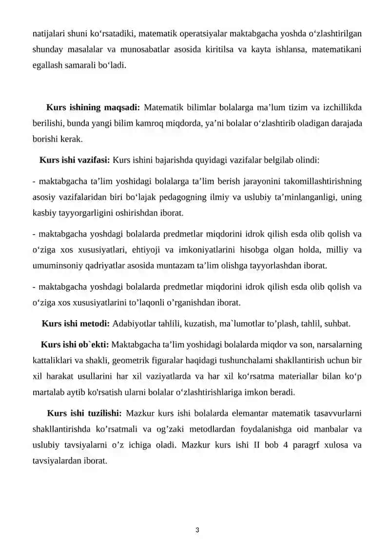 Maktabgacha yoshdagi bolalarda predmetlar miqdorini idrok qilish 3