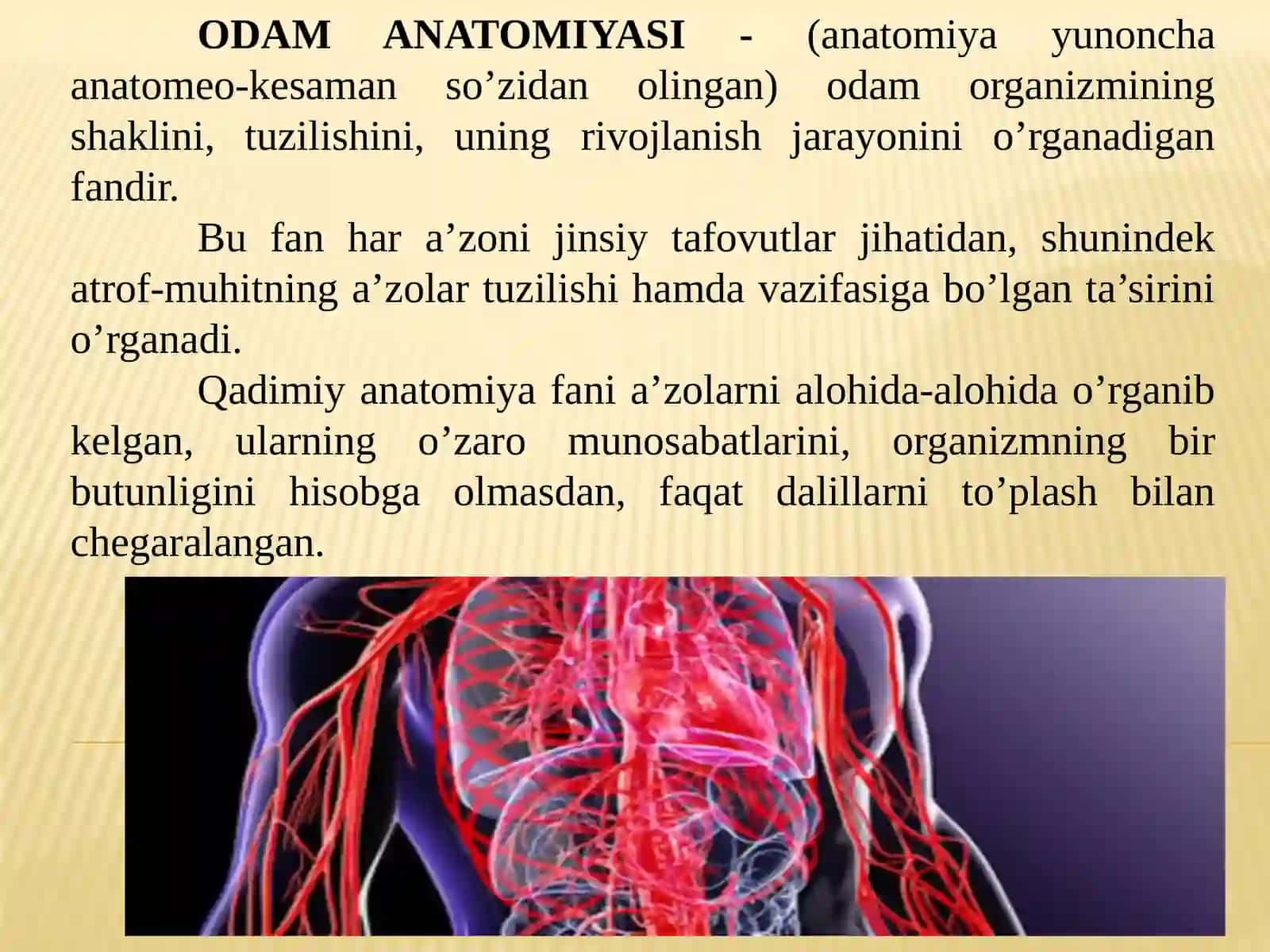 ODAM ANATOMIYASI FANINING MAQSADI VA VAZIFALARI 3