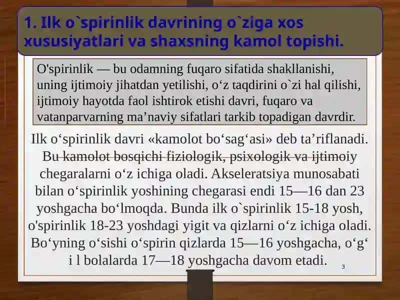 Ilko`spirinlik va o`spirinlik davridagi psixik rivojlanish xususiyatlari 3