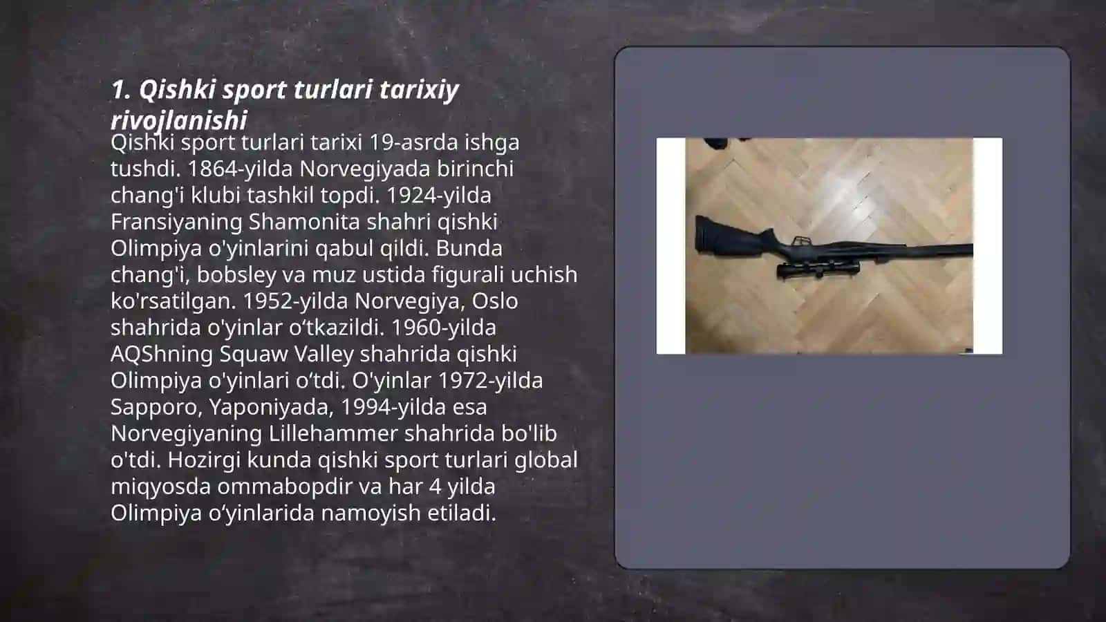 Qishki sport turining paydo boʻlishi va rivojlanish tarixi 3