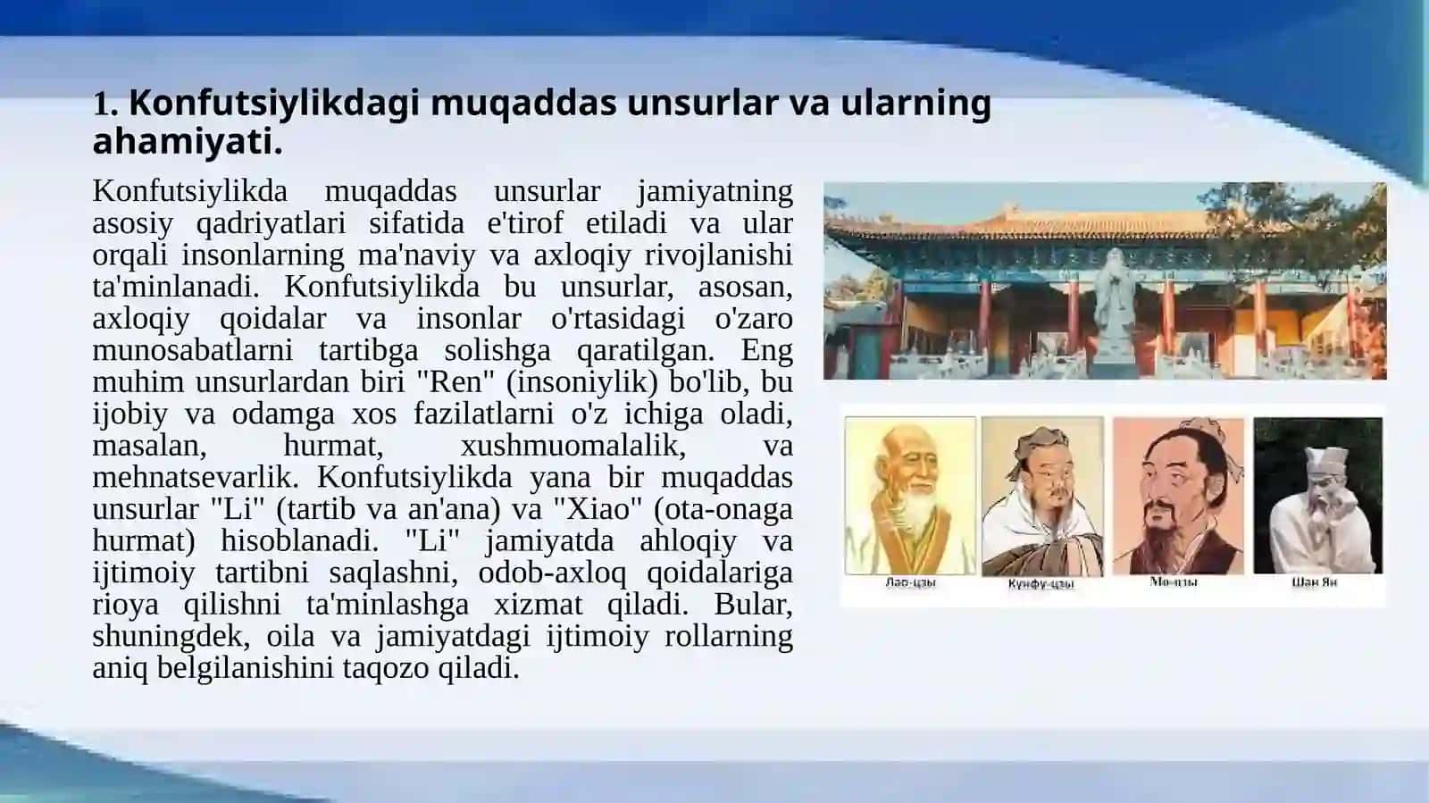 Konfutsiylikda Muqaddas Unsur va Ularining E'zozlash Amallari 3