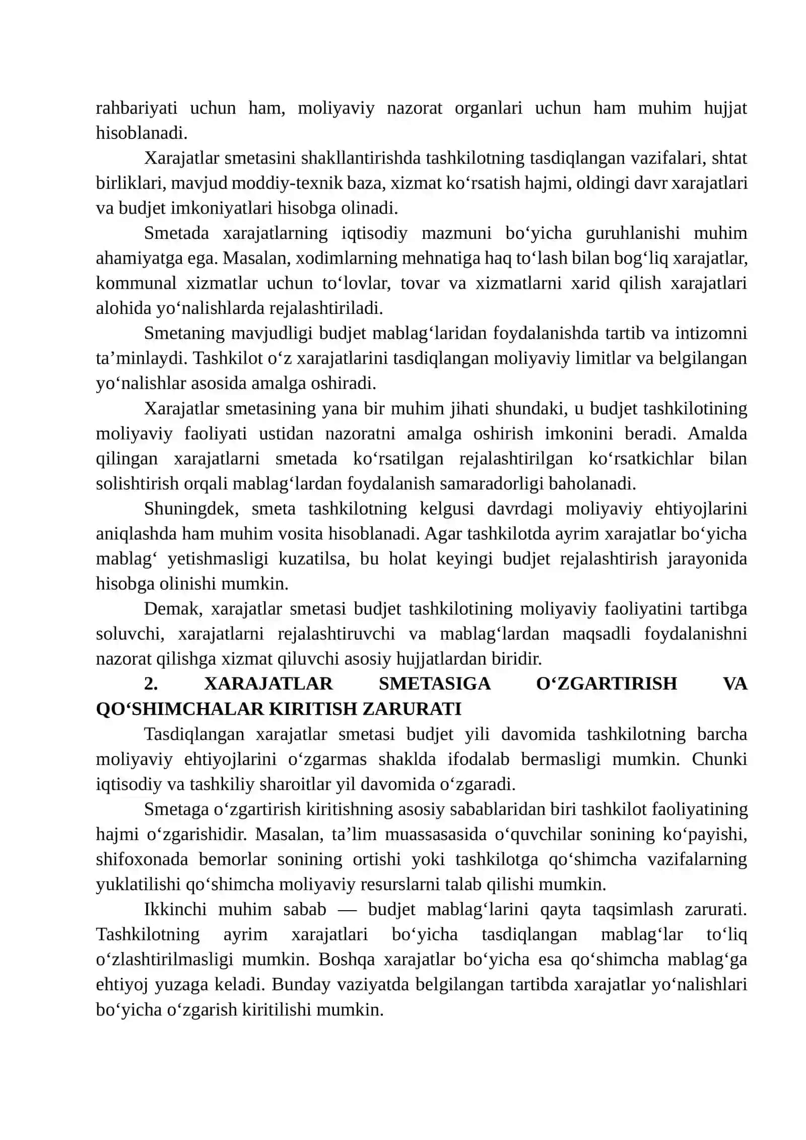 BUDJET TASHKILOTLARIDA SMETAGA O‘ZGARTIRISH VA QO‘SHIMCHALAR KIRITISH TARTIBI 3