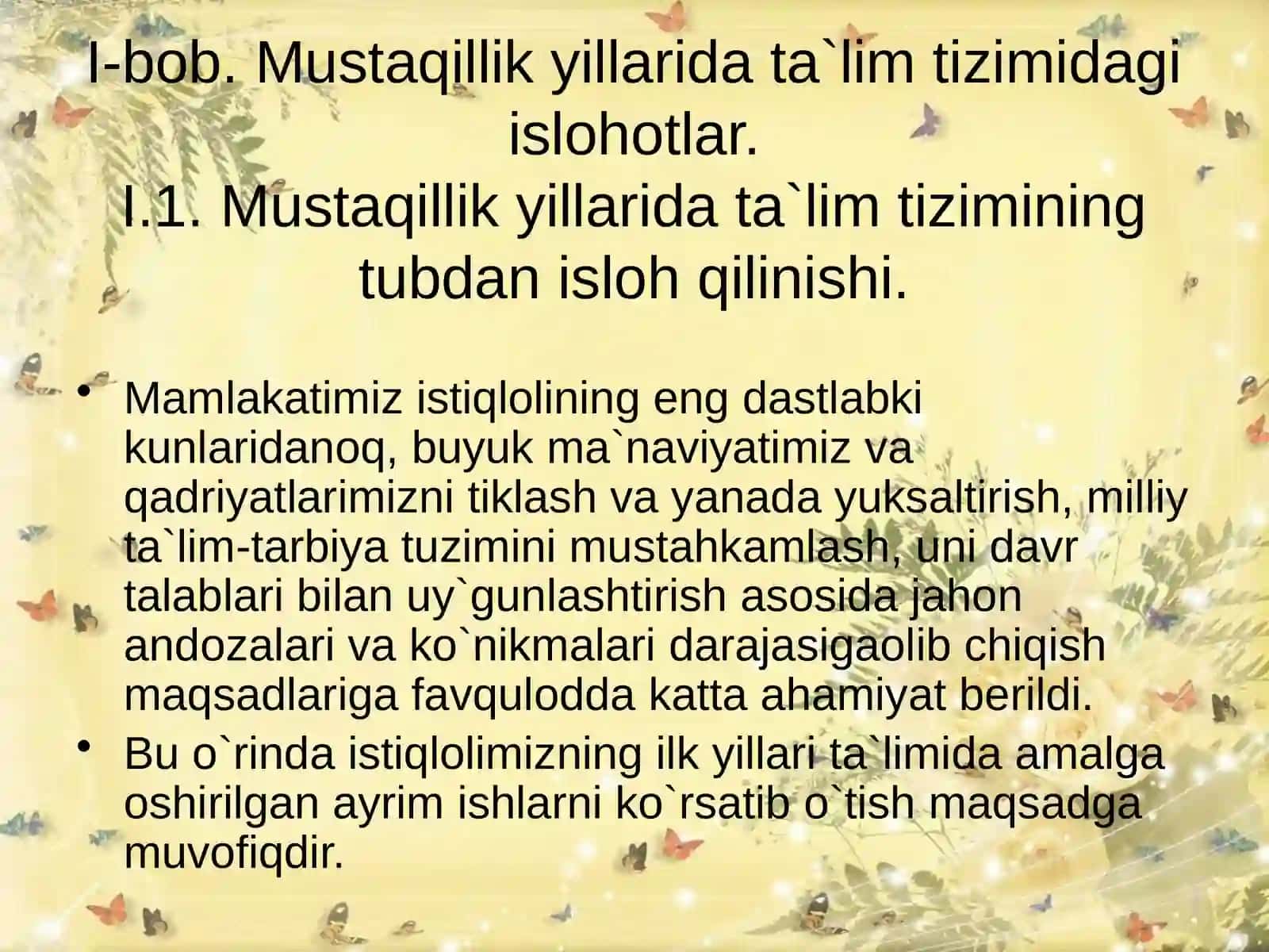 Mustaqillik yillarida davlat boshqaruvi tizimida amalga oshirilgan islohotlar 3
