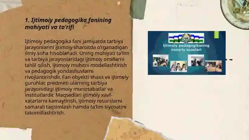 Ijtimoiy pedagogika fanining joriyetilishi.slayt tayorlash 3