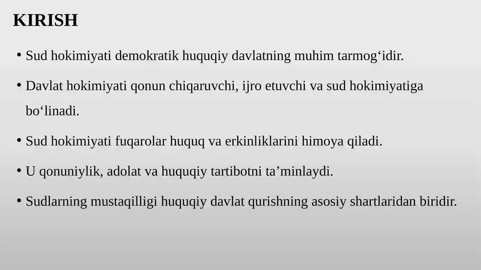 Sud—Davlathokimiyatining mustaqil tarmoq‘i 3