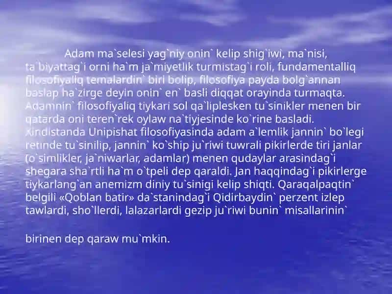Adam haqqindag`i oylar 3