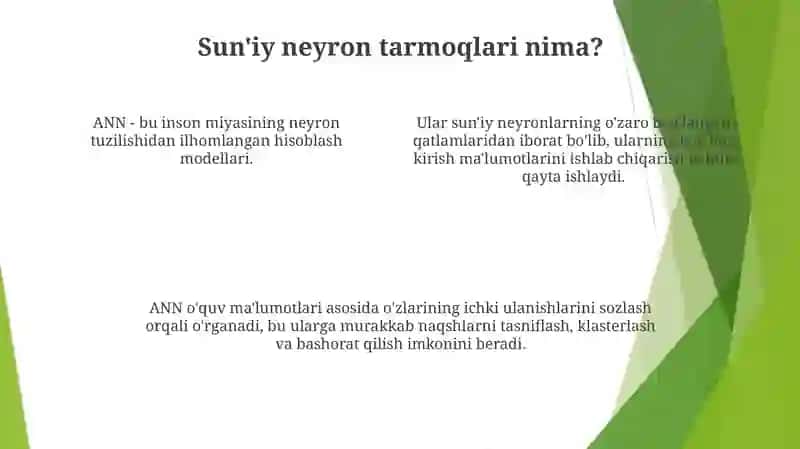 Sun'Iy Neyron To'Rlarini O'Rgatish 3