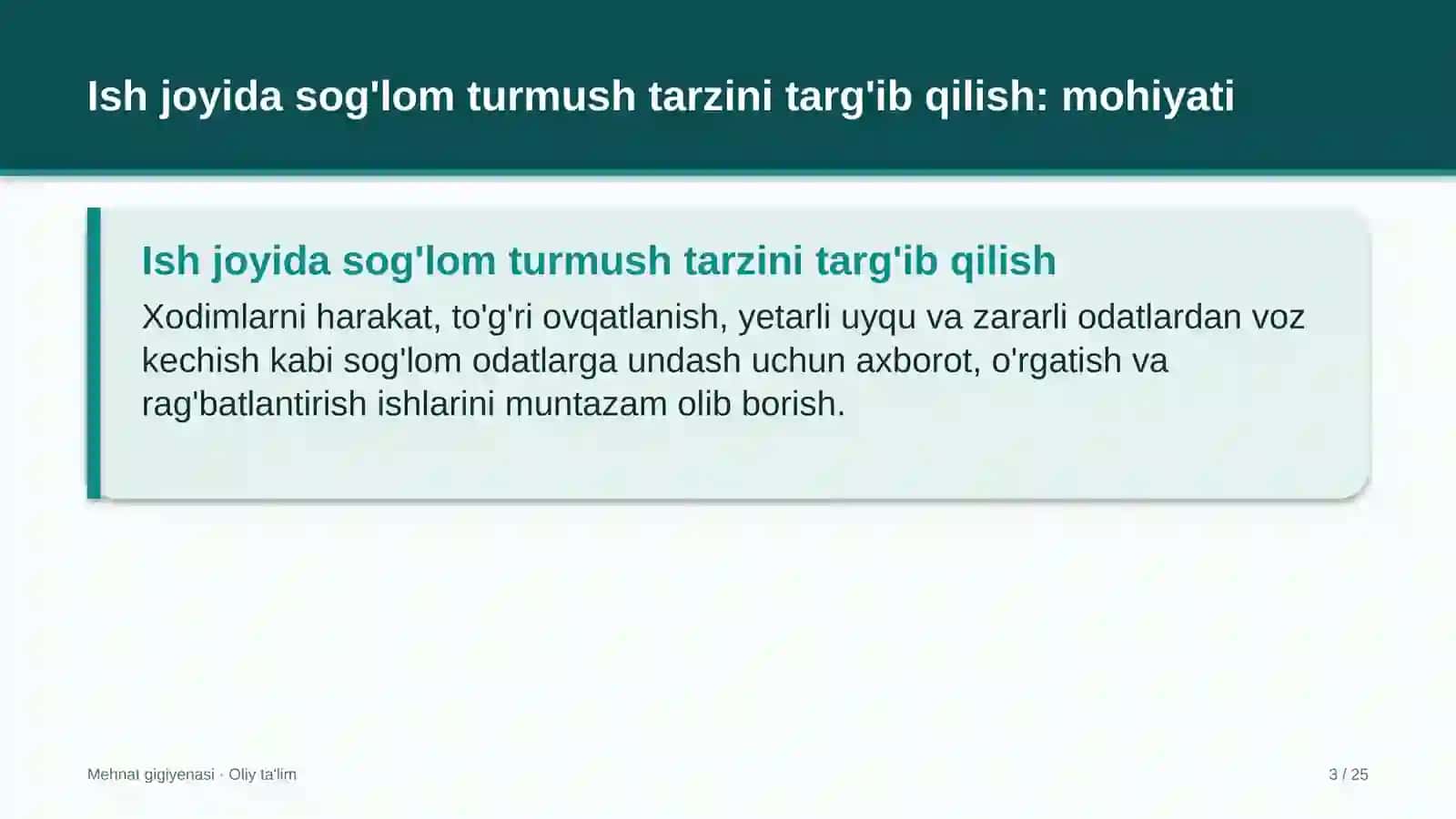 qurilish tashkilotlarida ish joyida sog'lom turmush tarzini targ'ib qilish 3870 3