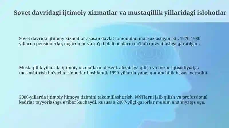 Oʻzbekistonda ijtimoiy ishning tarixiy rivojlanish bosqichlari 3