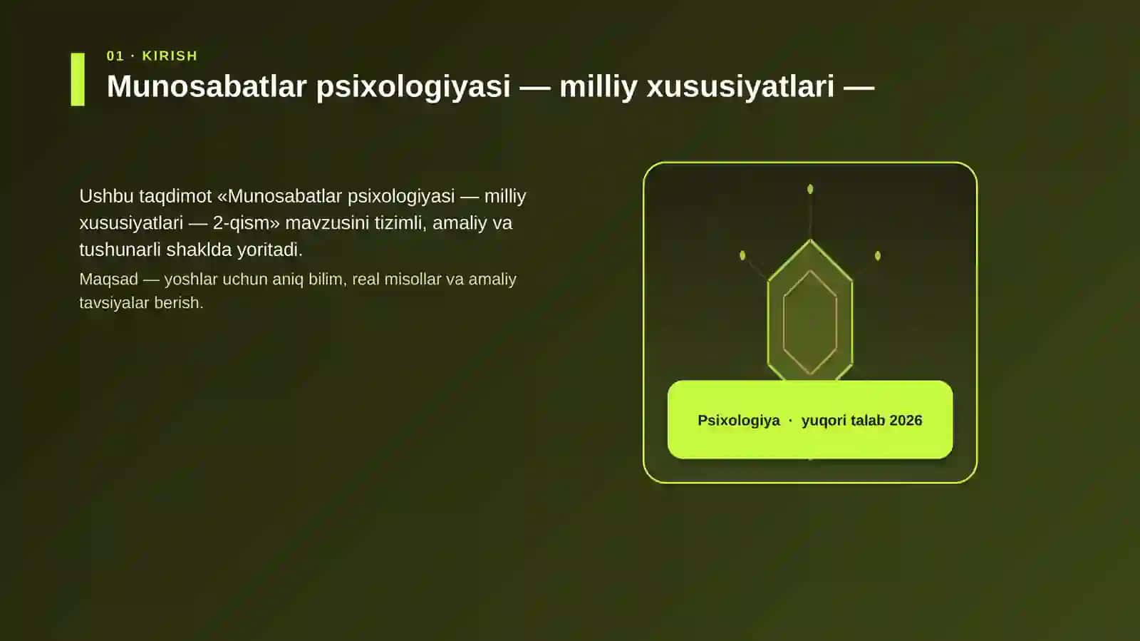 Munosabatlar psixologiyasi — milliy xususiyatlari — 2-qism 3
