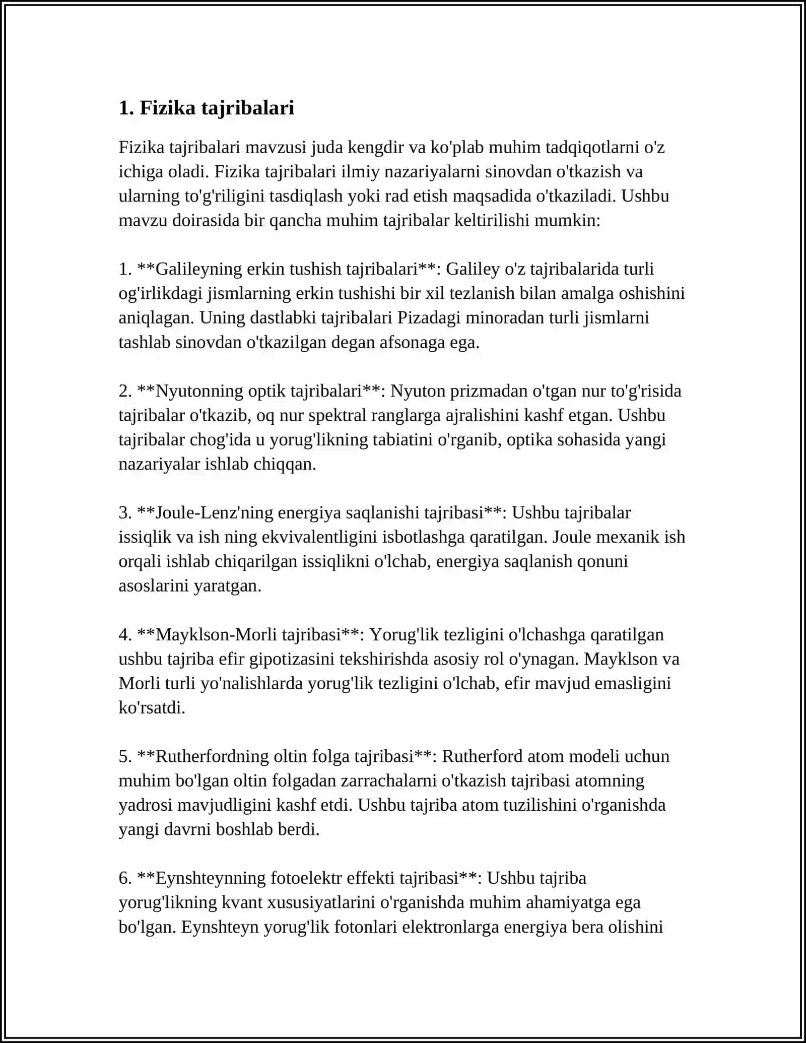 Fizika tajribalari 3