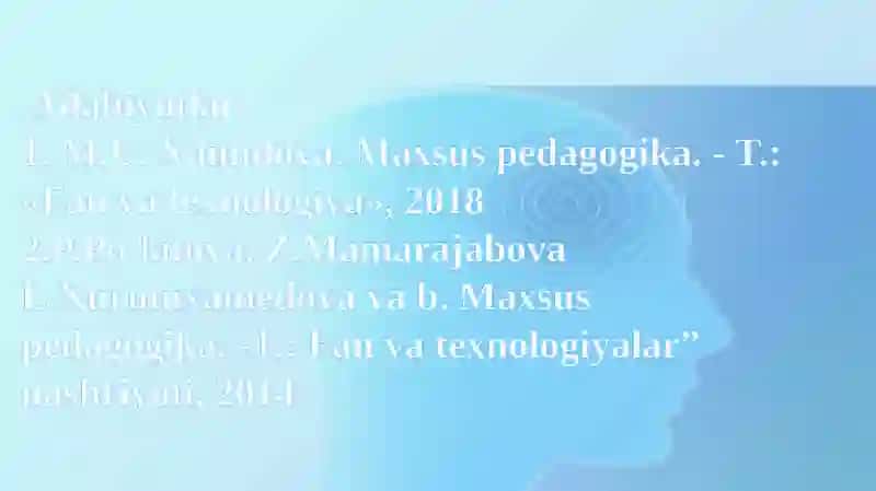 Ma'ruza:Logopediya fanini nazariy va metodologik asoslari 3