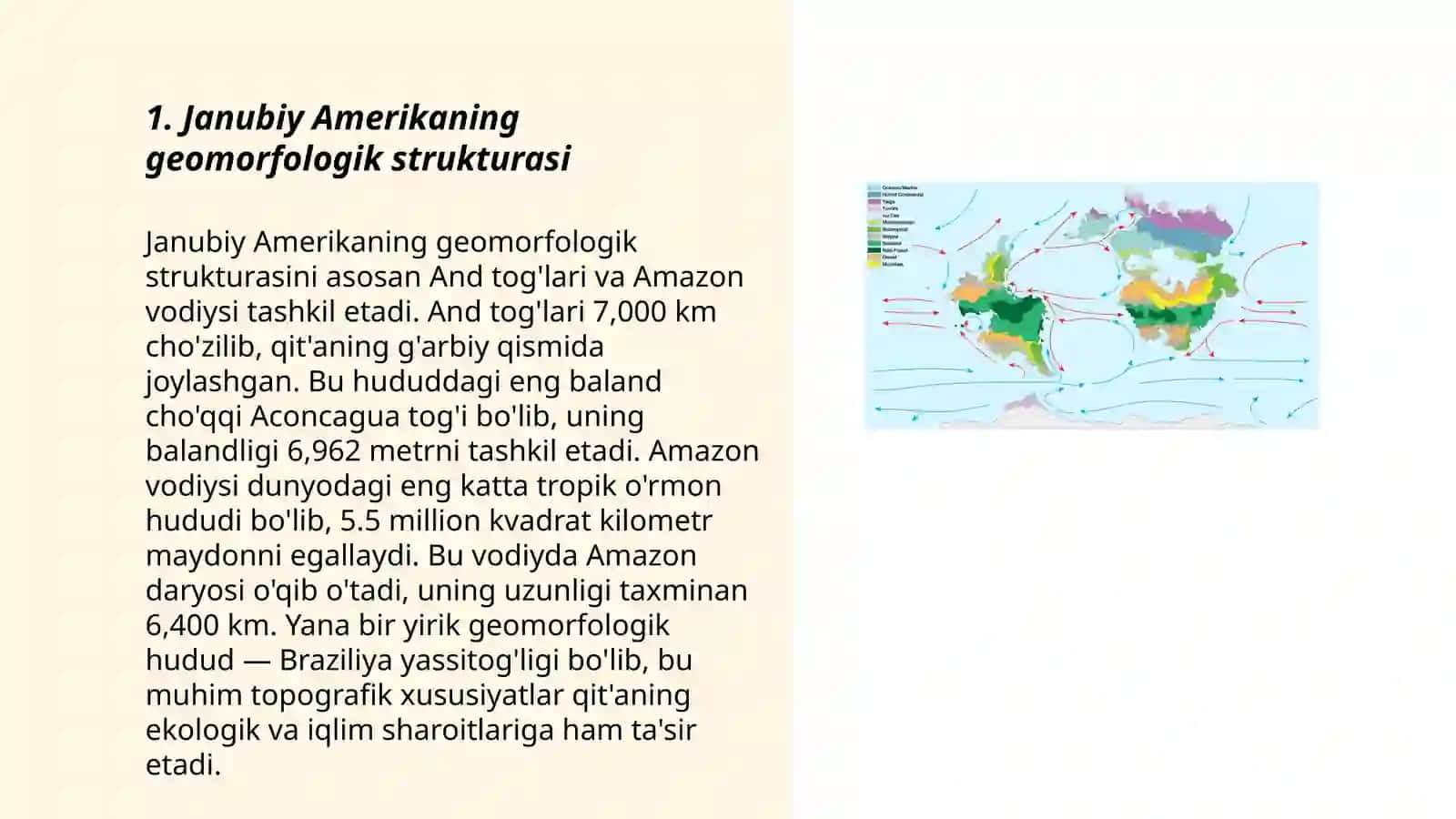 Janubiy Amerika materigi iqlimi, iqlim hosil qiluvchi omillari 3