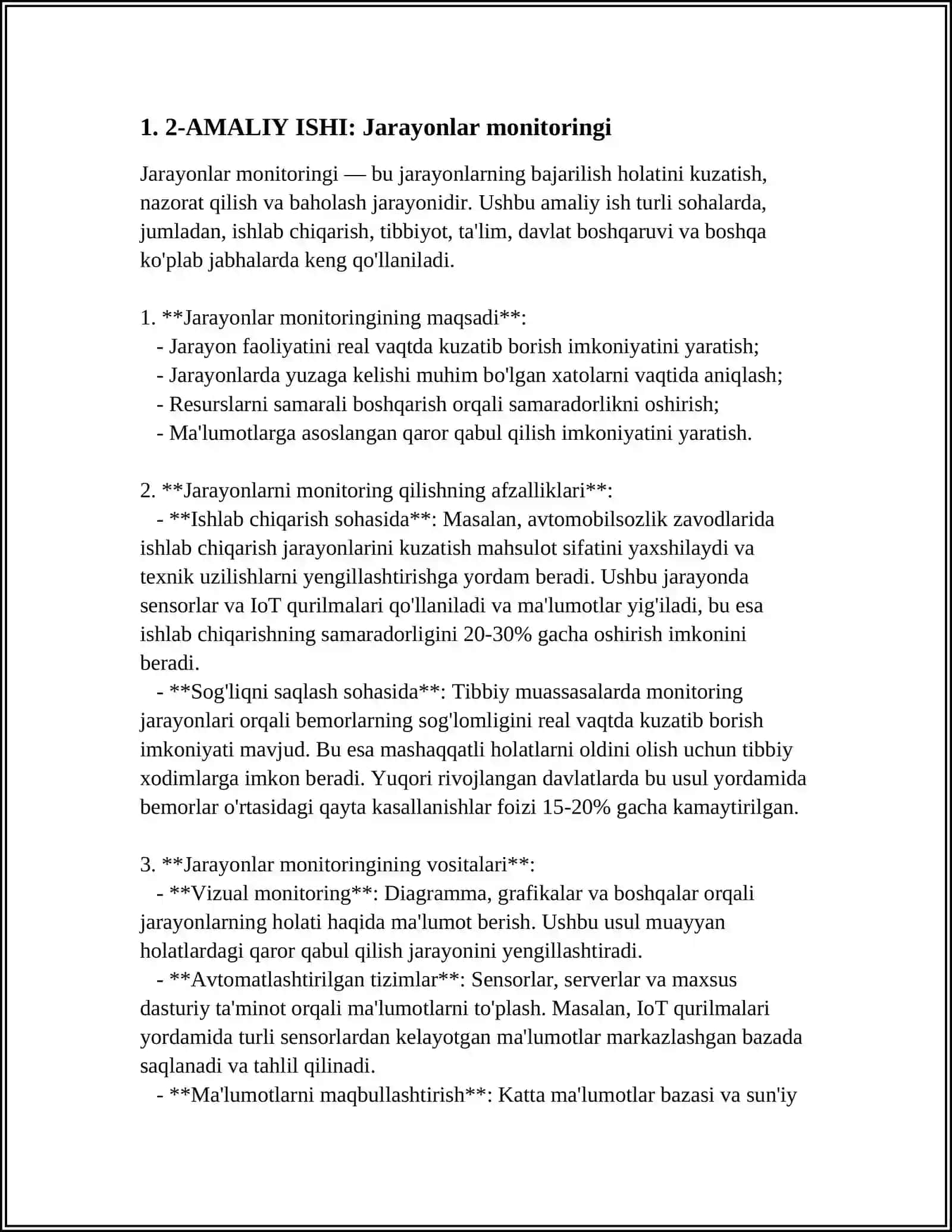 2-AMALIY ISH: Jarayonlar monitoringi 3